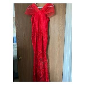 Elegant Red womens Dress